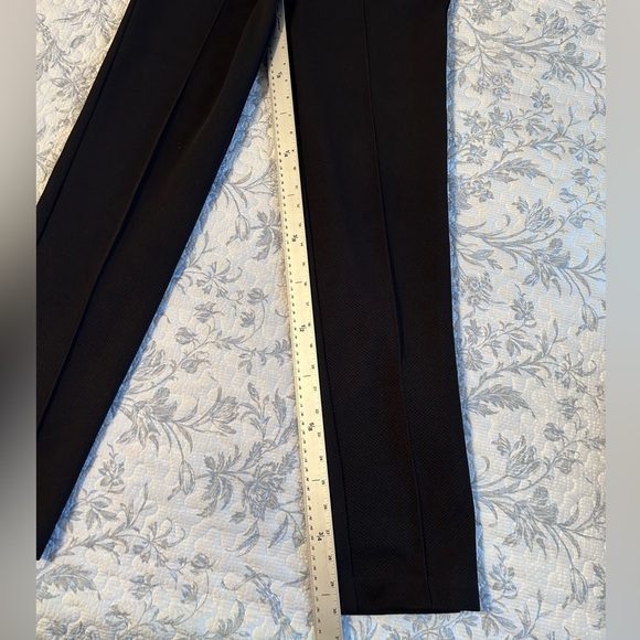 Mode de Vie Chic Black Women's Straight Leg Textured Pull On Pants Size 4 - Picture 6 of 11